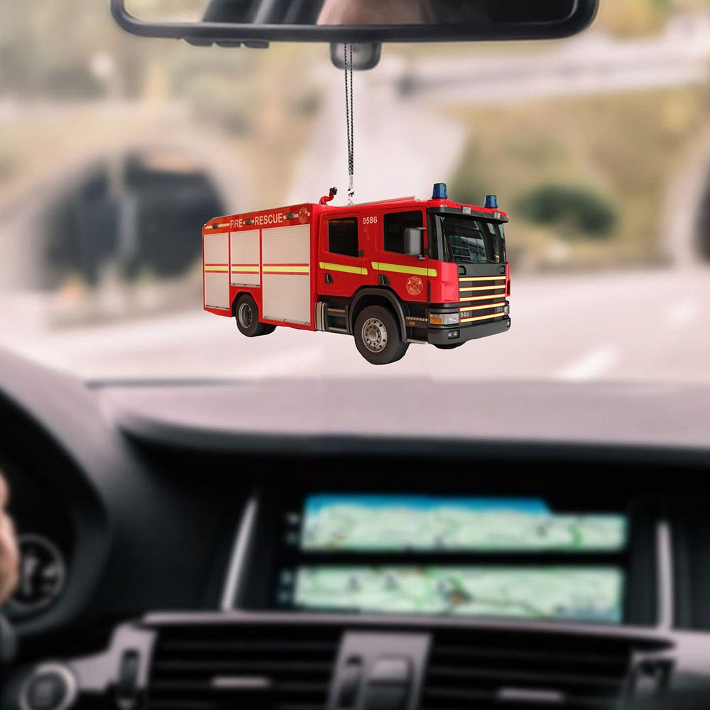 A Flame In The Heart Firefighter Car Ornament Bringing Back Cherished Memories, Car Ornament Decor