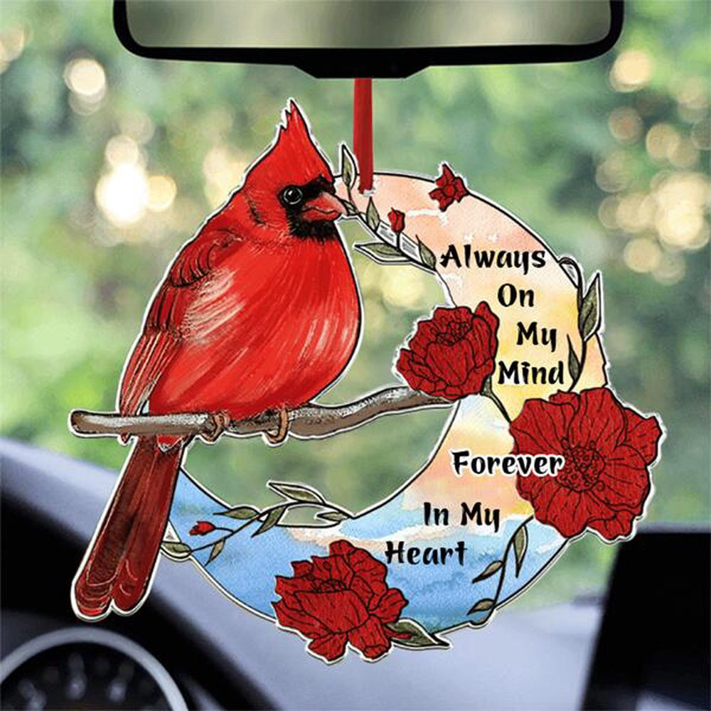Always On My Mind Cardinal Ornament, Car Ornaments Christmas, Car Decorations