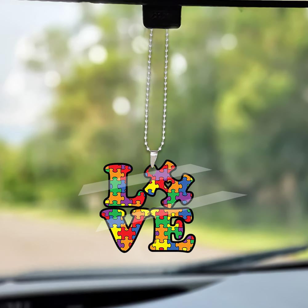 Autism Love Ornament, Car Ornaments Christmas, Auto Car Decorations
