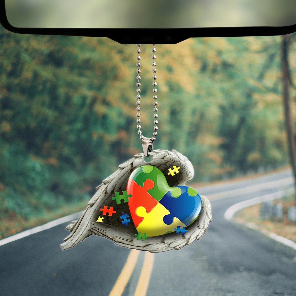 Autism Wing Ornament, Car Ornaments Christmas, Car Decorations