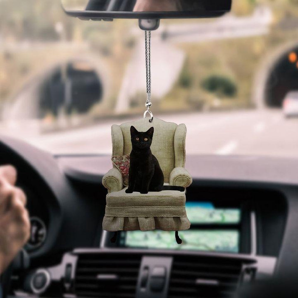 Black Cat Chair Car Hanging Ornament, Cat Ornament Car Decor