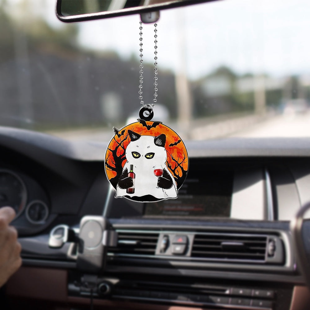 Black Cat Halloween Car Ornament Car Decor Gifts For Cat Lovers Halloween Gift, Cat Ornament Car Decor