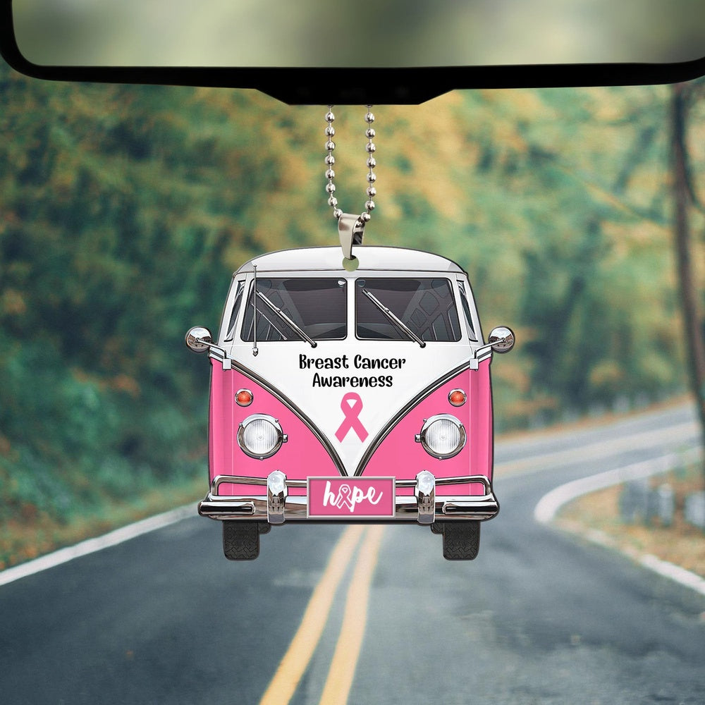 Breast Cancer Car Hippie Ornament, Car Ornaments Christmas, Car Decorations