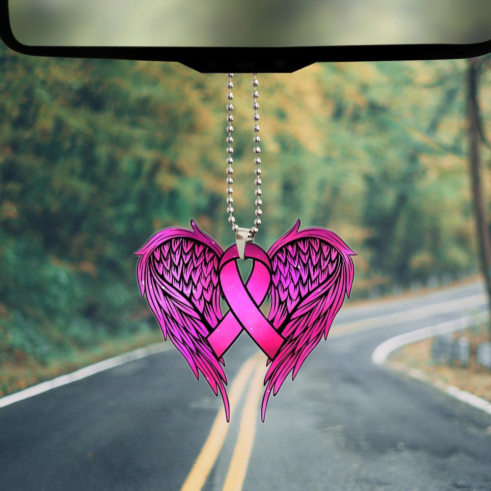 Breast Cancer Wings Ornament, Car Ornaments Christmas, Car Decorations