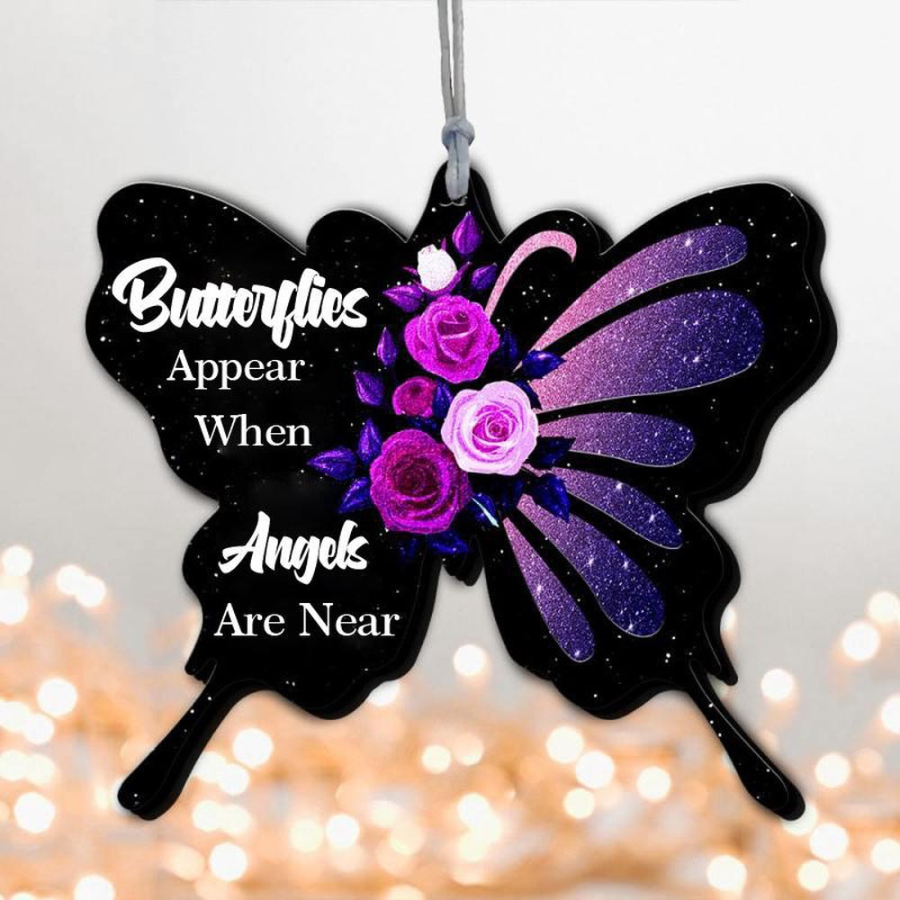 Butterflies Appear When Angels Are Near Ornament, Car Ornaments Christmas, Car Decorations