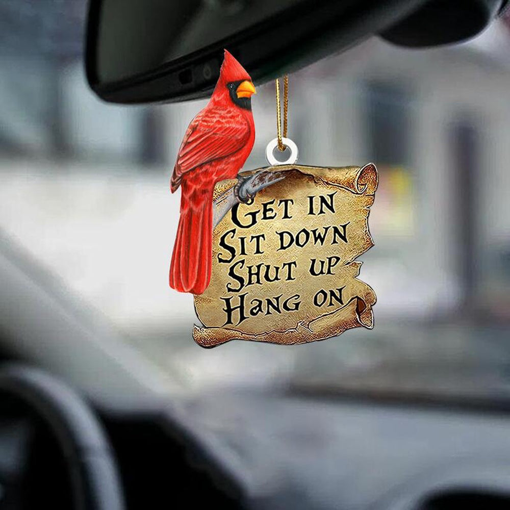 Cardinal Get In Cardinal Lover Two Sided Ornament, Car Ornaments Christmas, Car Decorations