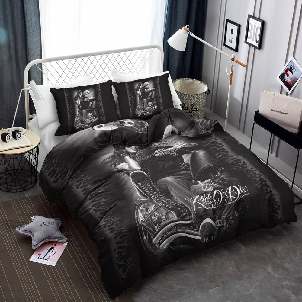 Christmas Bedding Set, Skull Couple  Bedding Sets