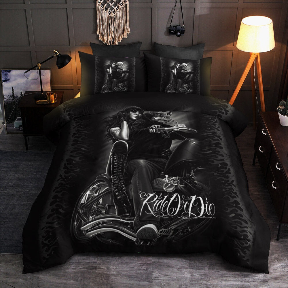 Christmas Bedding Set, Skull Couple  Bedding Sets