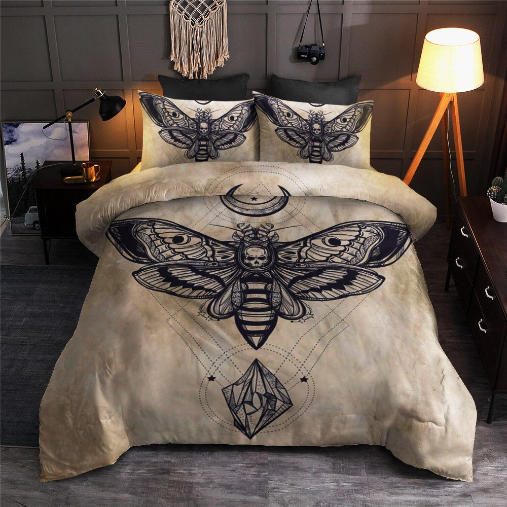 Christmas Bedding Set, Skull Moth Bedding Sets
