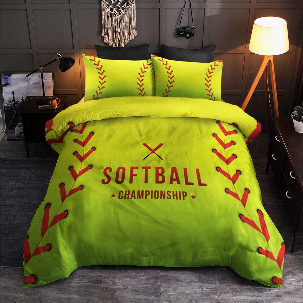 Christmas Bedding Set, Softball  Bedding Sets, Quilt Bedding Set