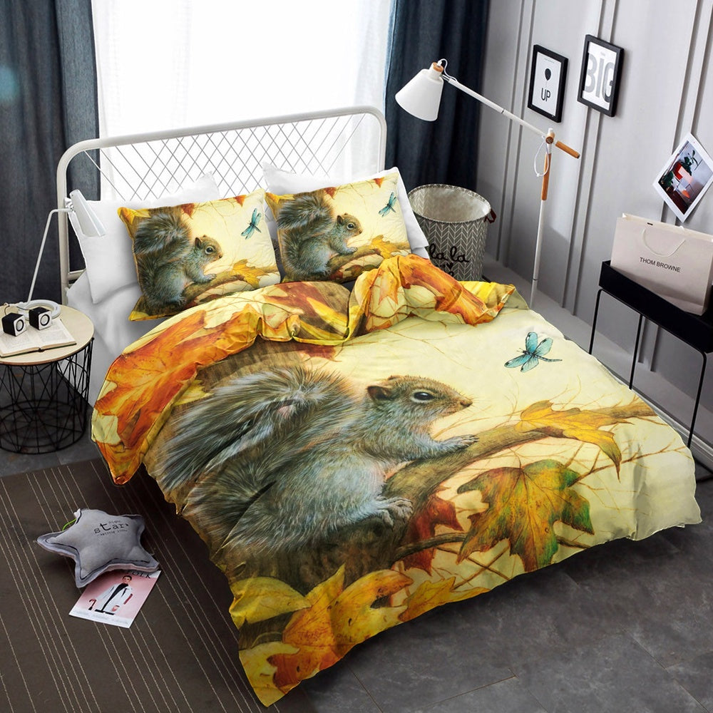 Christmas Bedding Set, Squirrel Bedding Sets
