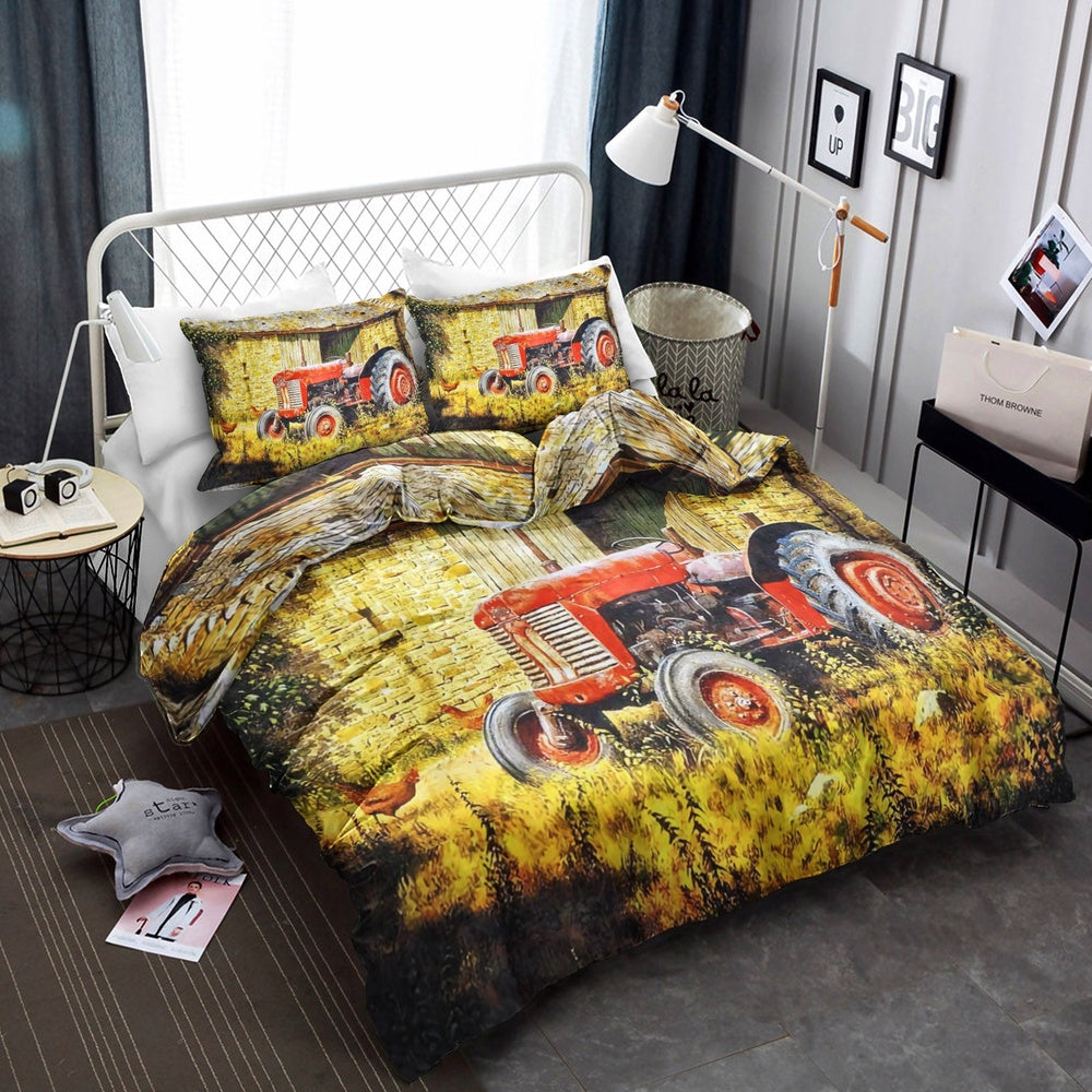 Christmas Bedding Set, Tractor Bedding Sets, Quilt Bedding Set