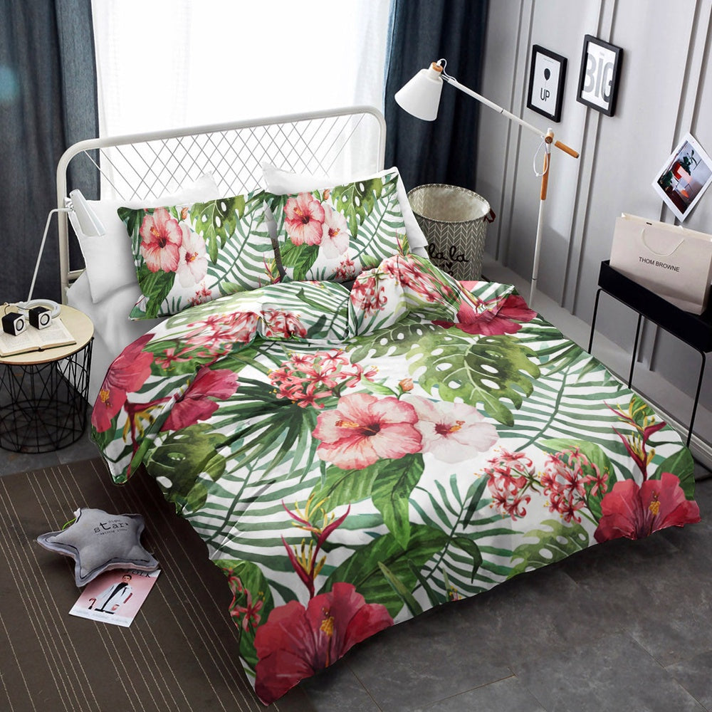 Christmas Bedding Set, Tropical Hibiscus  Bedding Sets