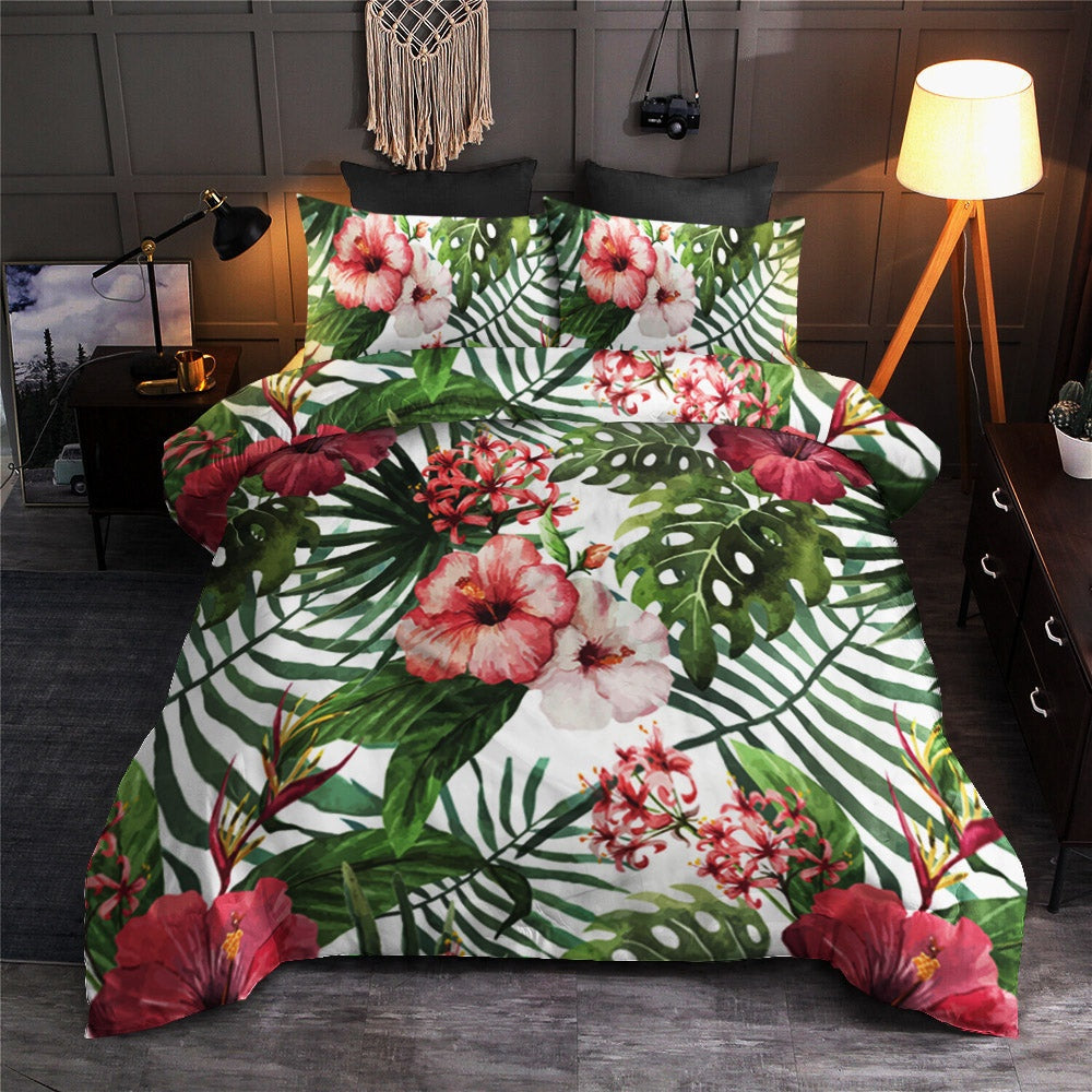 Christmas Bedding Set, Tropical Hibiscus  Bedding Sets