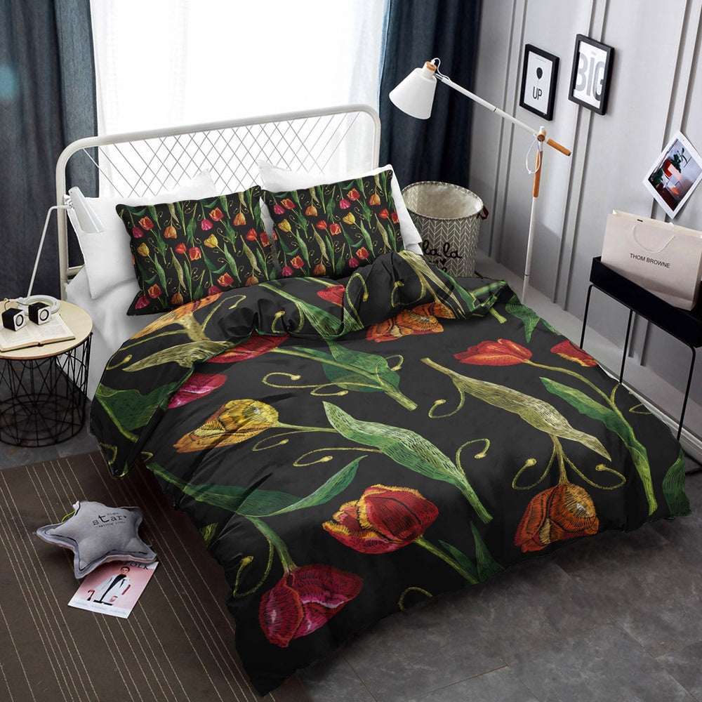 Christmas Bedding Set Tulip Embroidered Pattern Print Design Bedding Sets 1 Mzfjy7 Christmas Bedding Set, Tulip Embroidered Pattern Print Design  Bedding Sets