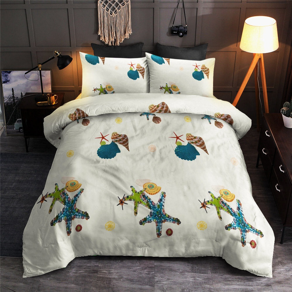 Christmas Bedding Set Turquoise Lime Yellow And Cream Starfish And Seashell Print Tropical Beach Bedding Sets 2 Awee9r Christmas Bedding Set, Turquoise Lime Yellow And Cream Starfish And Seashell Print Tropical Beach  Bedding Sets