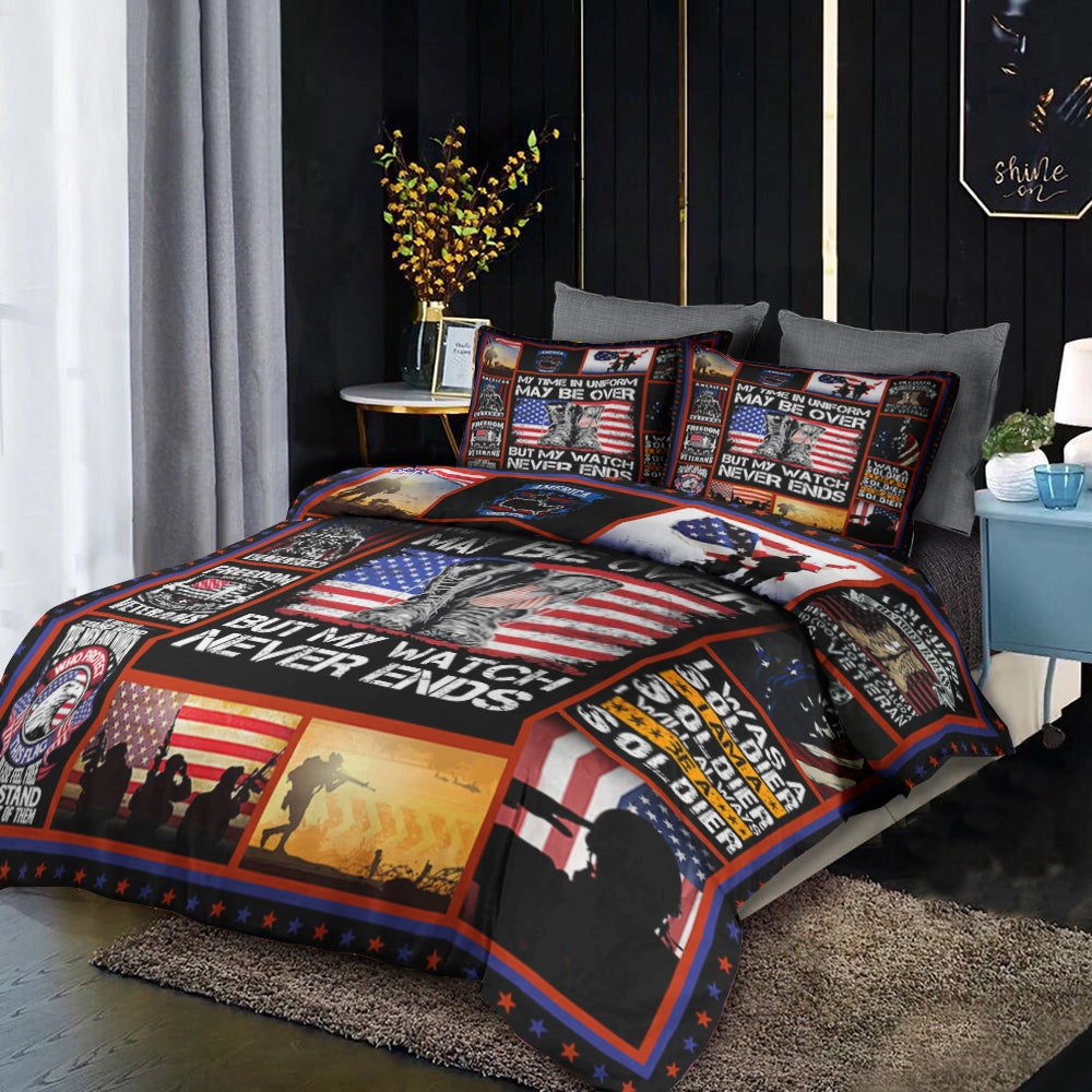 Christmas Bedding Set Veteran Patriotic My Time In Uniform My Be Over But My Watch Never Ends Bedding Sets HNMBS 2 I1en4d Christmas Bedding Set, Veteran Patriotic My Time In Uniform My Be Over But My Watch Never Ends Bedding Sets HNMBS