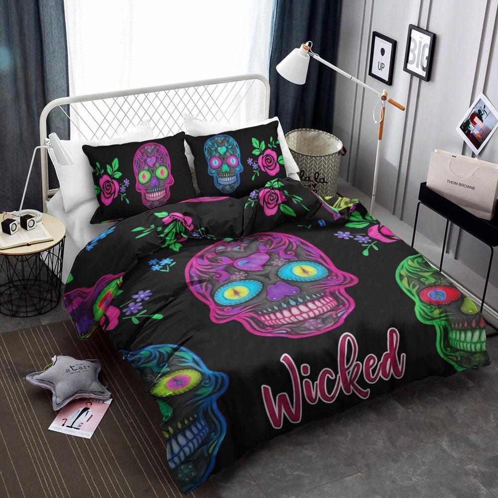 Christmas Bedding Set, Wicked Skulls  Bedding Sets
