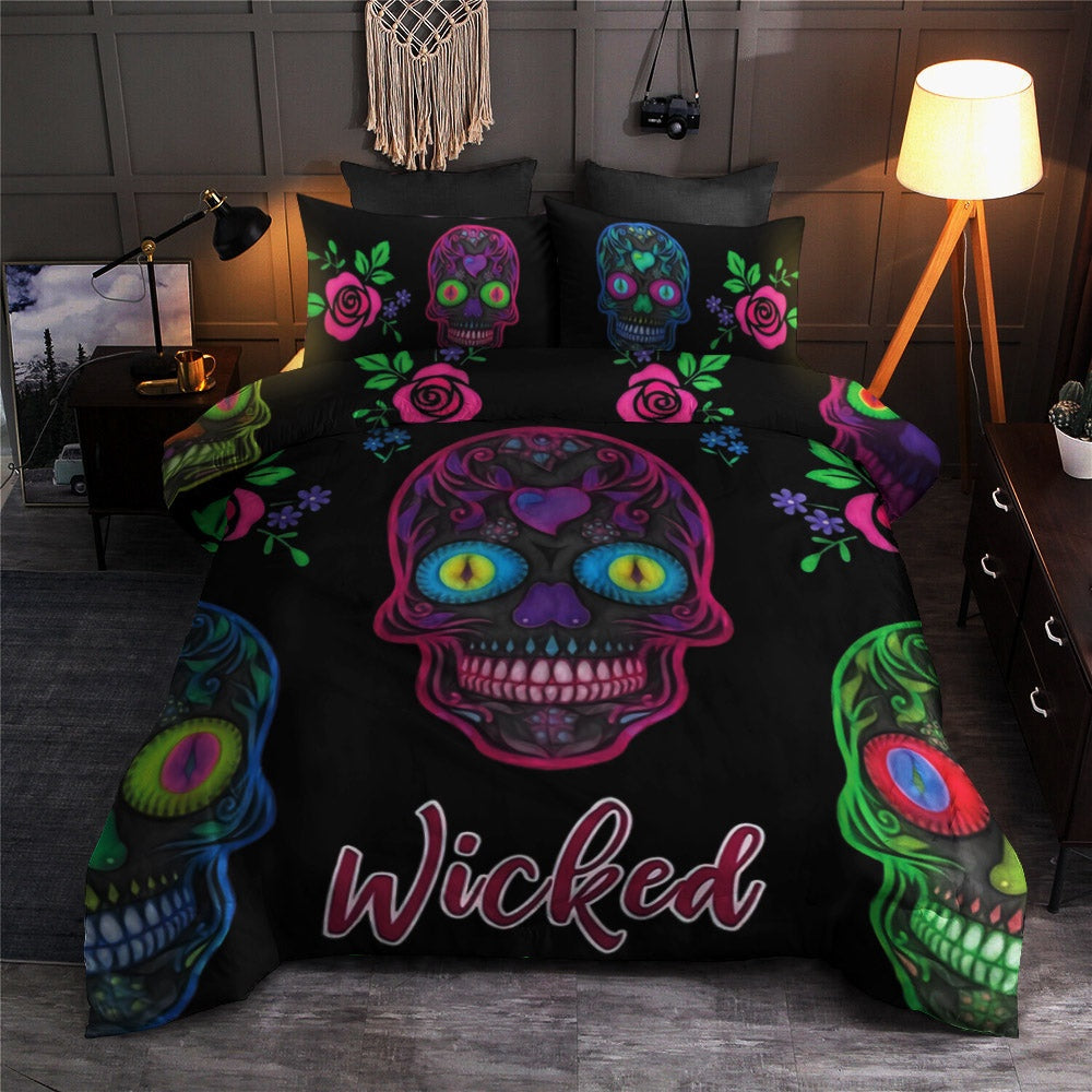Christmas Bedding Set, Wicked Skulls  Bedding Sets