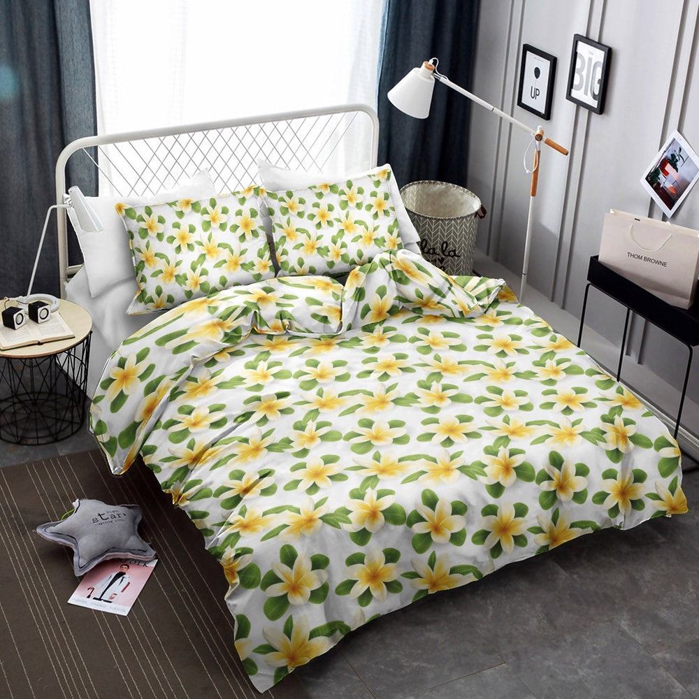 Christmas Bedding Set Yellow Plumeria Pattern Print Design Bedding Sets 1 A1udsg Christmas Bedding Set, Yellow Plumeria Pattern Print Design  Bedding Sets