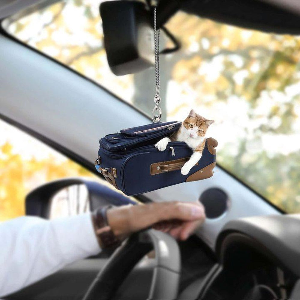 Crafting A Cat-Themed Car How To Use Hanging Ornaments, Cat Ornament Car Decor, Car Ornaments