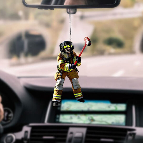 Creativity With Passion Firefighter Hanging Ornament Bringing Unique Style To Your Car, Car Ornament Decor