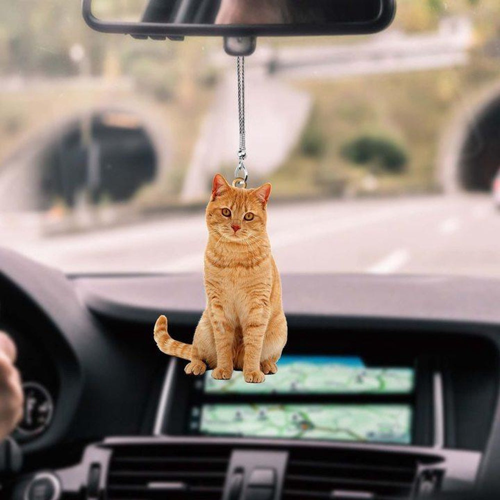 Cute Cat Car Hanging Ornament Gift For Cat Lovers, Cat Ornament Car Decor