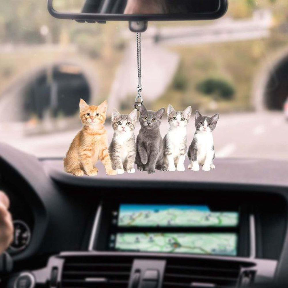 Cute Cat Kittens Car Hanging Ornament Gift For Cat Lovers, Cat Ornament Car Decor