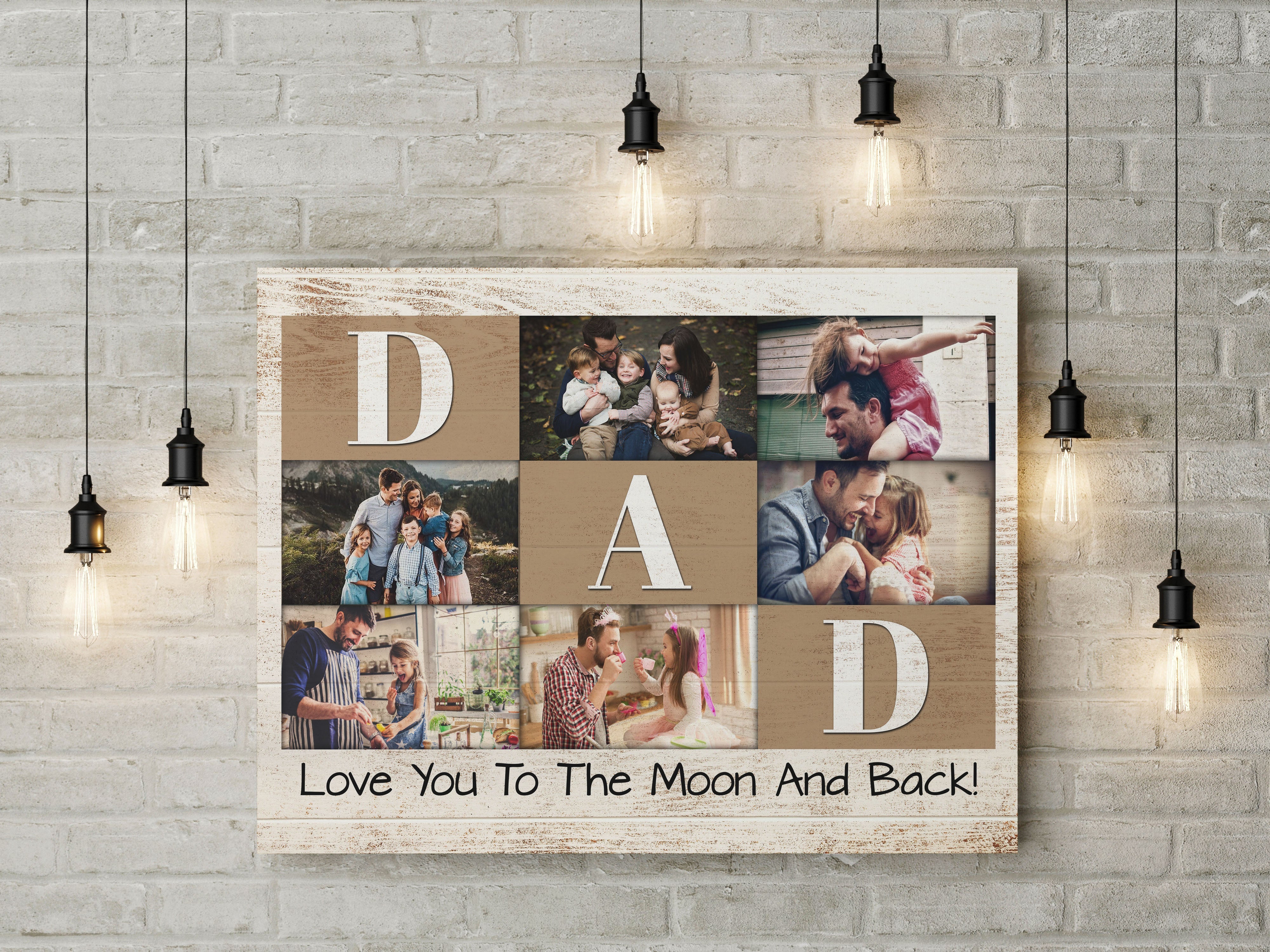 Dad Personalized Canvas Custom Photo Collage Father S Day Gift For Best Dad Ever Birthday Christmas 4 Nzbn10 Dad Personalized Canvas Custom Photo Collage Father'S Day Gift For Best Dad Ever Birthday Christmas
