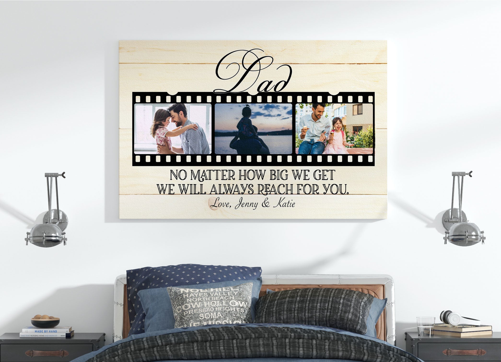 Dad Personalized Canvas Custom Photo Collage Father'S Day Gift For Dad Ever Birthday Christmas