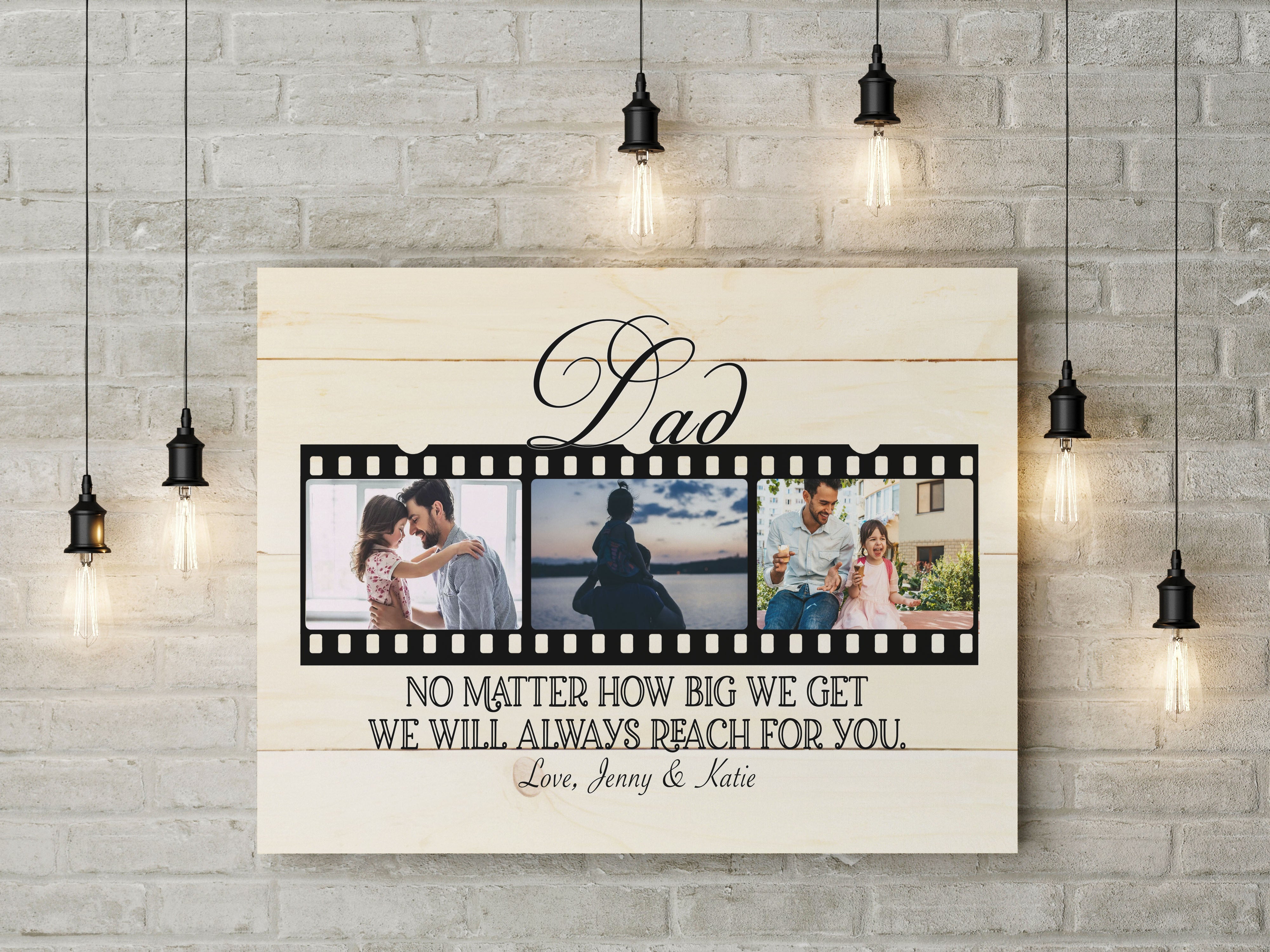 Dad Personalized Canvas Custom Photo Collage Father'S Day Gift For Dad Ever Birthday Christmas