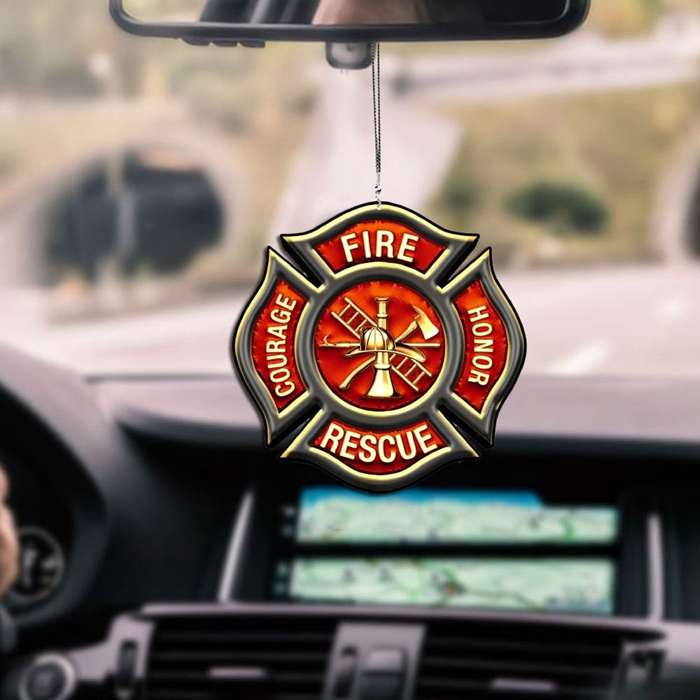 Fire And Courage Firefighter Car Ornament Awakening Your Fighting Spirit, Car Ornament Decor