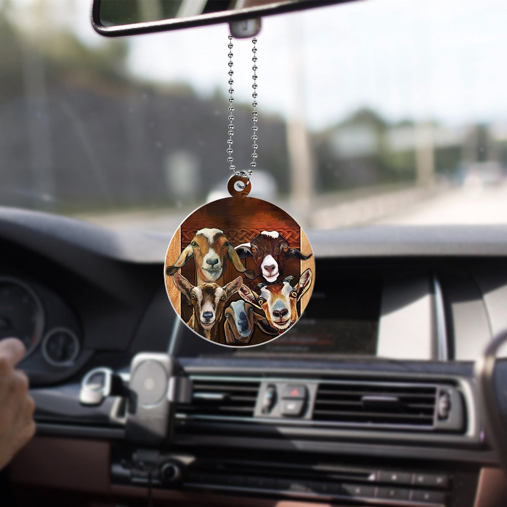 Goat Family Ornament Farm Animal Cute Hanging Ornament Animal Lovers Gifts Car Decor Home Decor, Car Ornaments Christmas, Car Decorations
