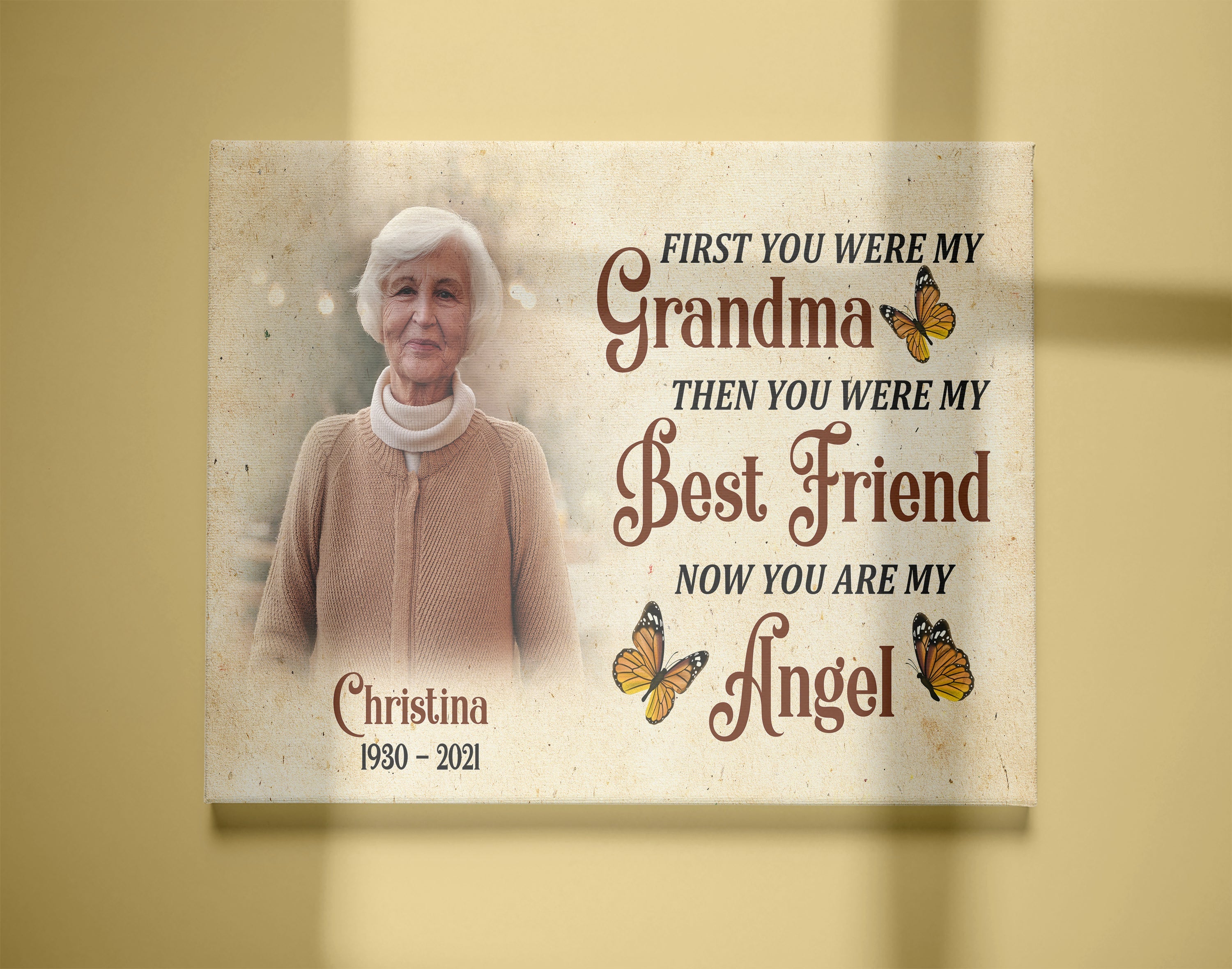 Grandma Remembrance Personalized Memorial Canvas In Memory Of Grandma Angel Grandma In Heaven Sympathy Canvas Memorial Gift For Loss Of Grandmother Bereavement Gift N2336 1 Dwfqax Personalized Memorial Canvas In Memory Of Grandma, Angel Grandma In Heaven Sympathy Canvas, Memorial Gift For Loss Of Grandmother