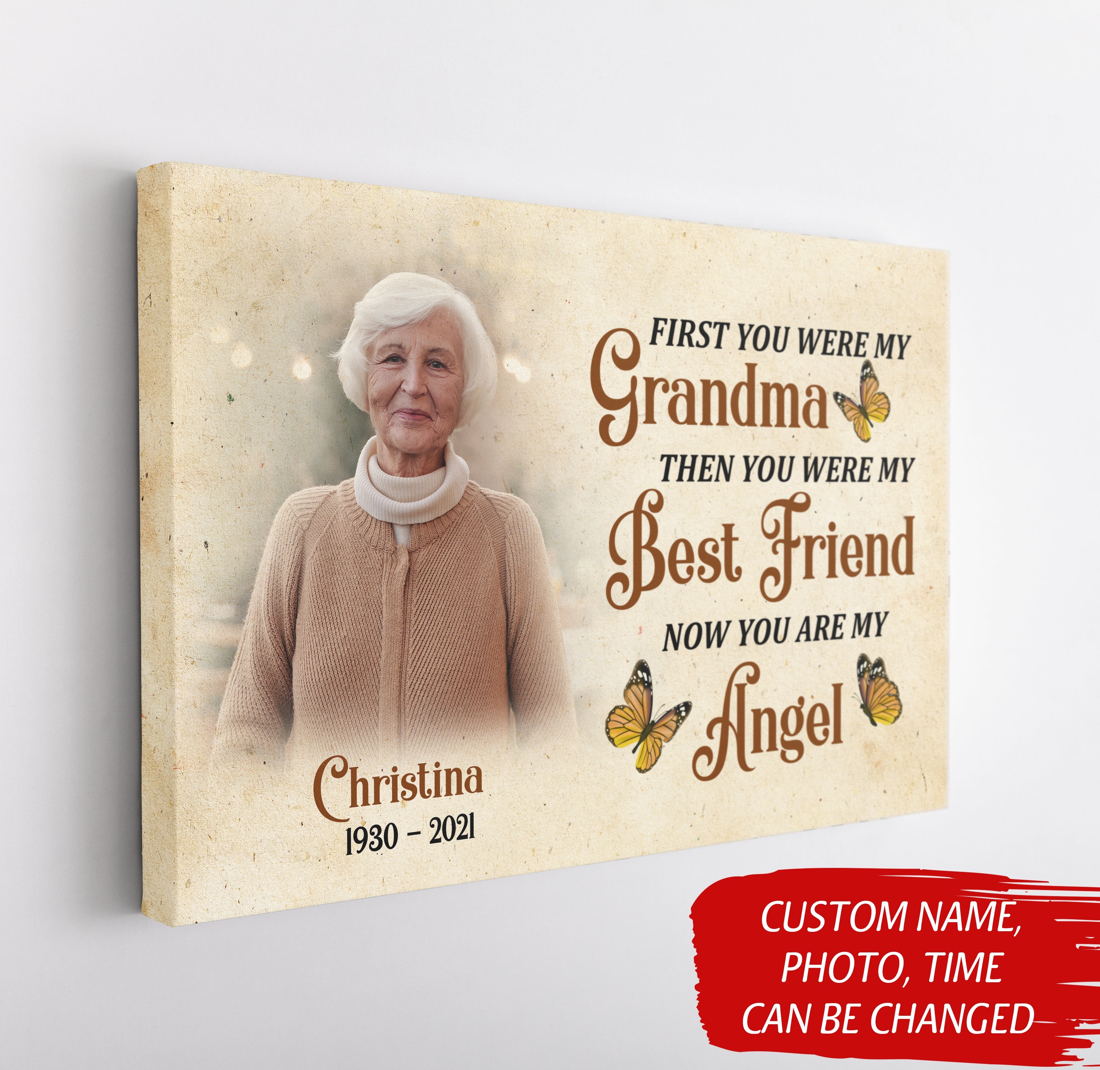 Grandma Remembrance Personalized Memorial Canvas In Memory Of Grandma Angel Grandma In Heaven Sympathy Canvas Memorial Gift For Loss Of Grandmother Bereavement Gift N2336 3 Rpn08k Personalized Memorial Canvas In Memory Of Grandma, Angel Grandma In Heaven Sympathy Canvas, Memorial Gift For Loss Of Grandmother