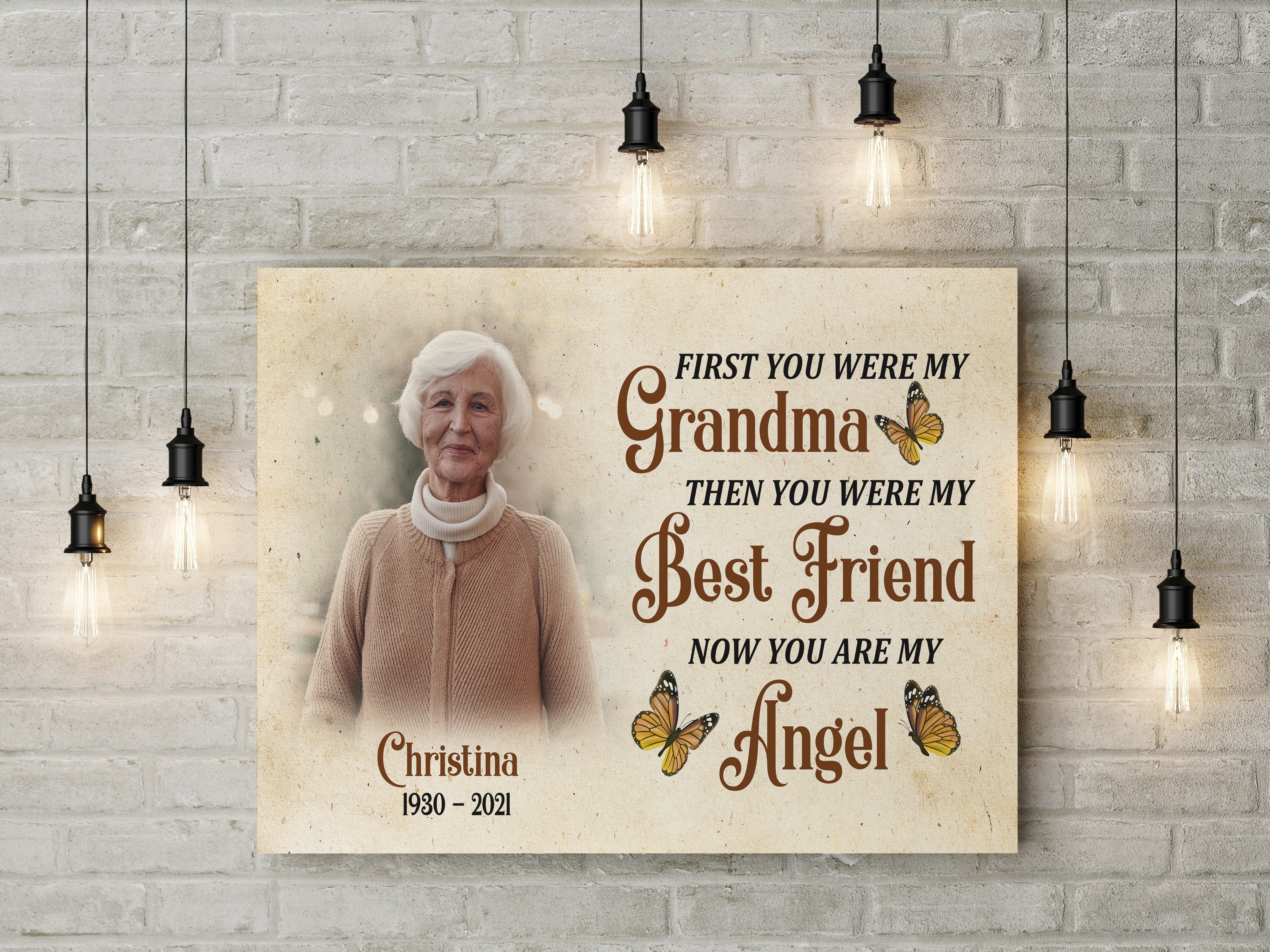 Grandma Remembrance Personalized Memorial Canvas In Memory Of Grandma Angel Grandma In Heaven Sympathy Canvas Memorial Gift For Loss Of Grandmother Bereavement Gift N2336 4 Ejcnd4 Personalized Memorial Canvas In Memory Of Grandma, Angel Grandma In Heaven Sympathy Canvas, Memorial Gift For Loss Of Grandmother