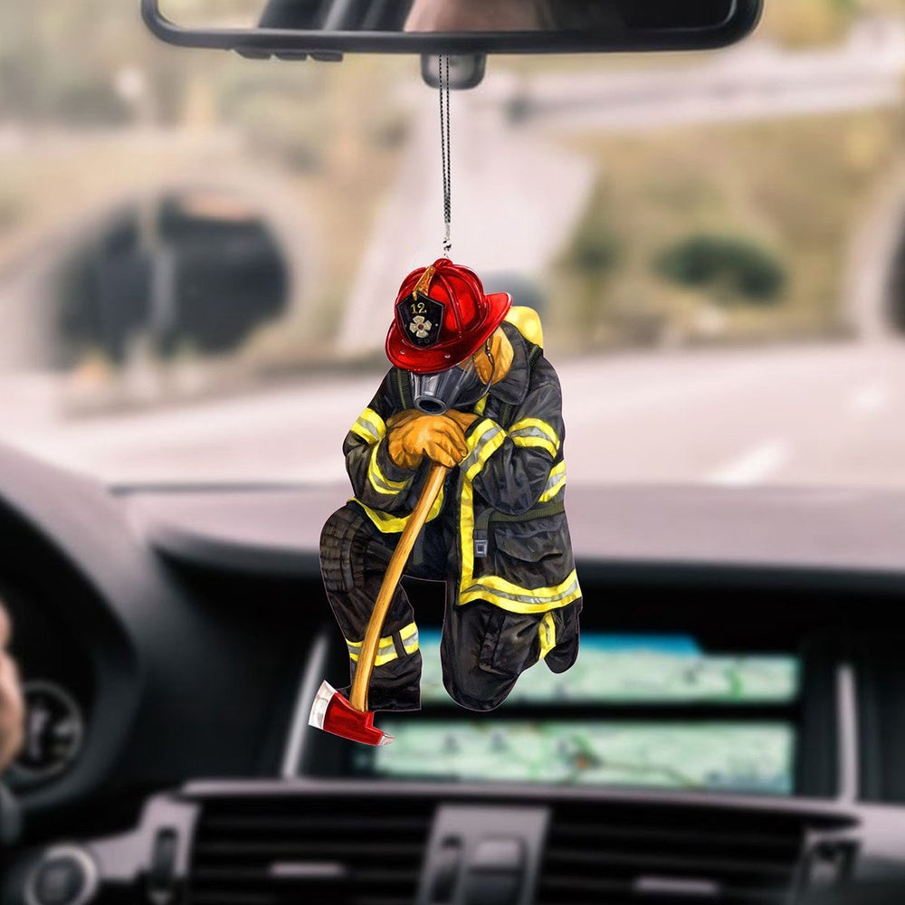 Honoring Heroes Firefighter Car Hanging Ornament Bringing Pride, Car Ornament Decor