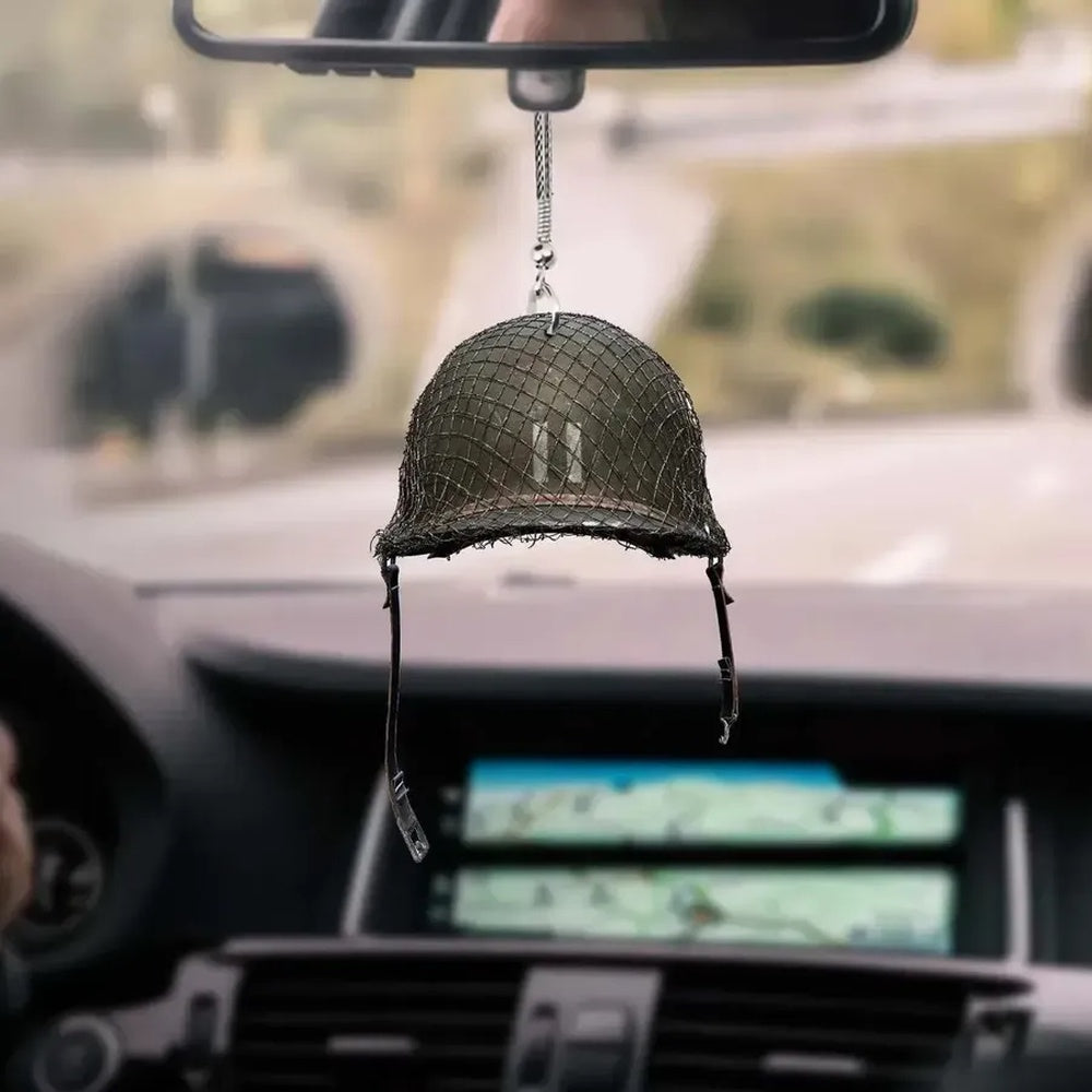 Infantryman Helmet Veteran Car Hanging Ornament Gift For Us Veteran Day Ornament, Car Ornaments Christmas, Car Decorations