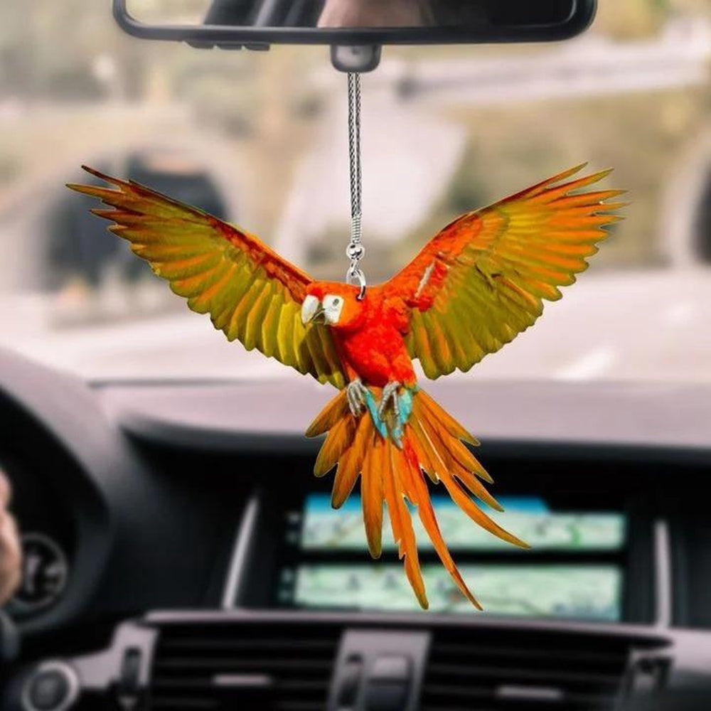 Parrot Car Hanging 2 Parrot Flying Car Hanging Ornament, Car Ornaments Christmas, Car Decorations
