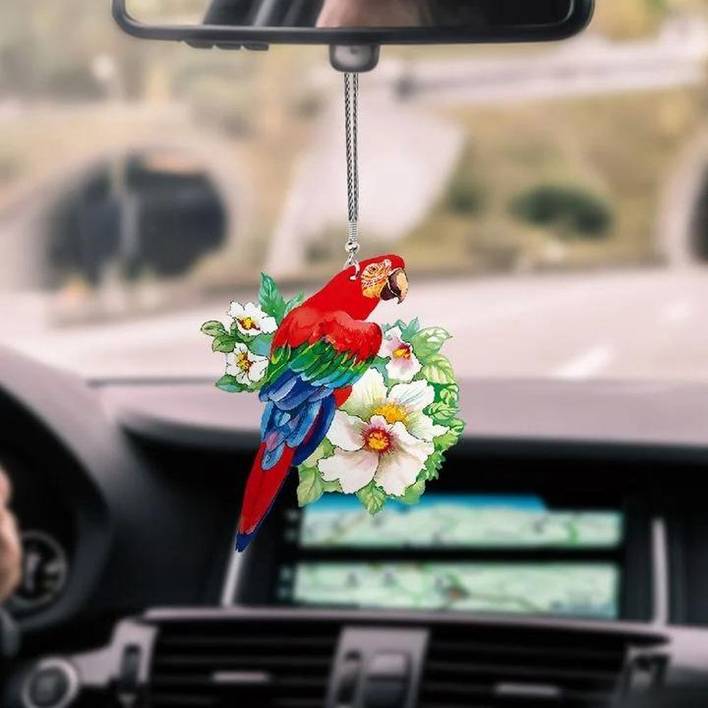 Parrot Car Ornament 5 Parrot Red Parrot Standingcar Hanging Ornament, Car Ornaments Christmas, Car Decorations