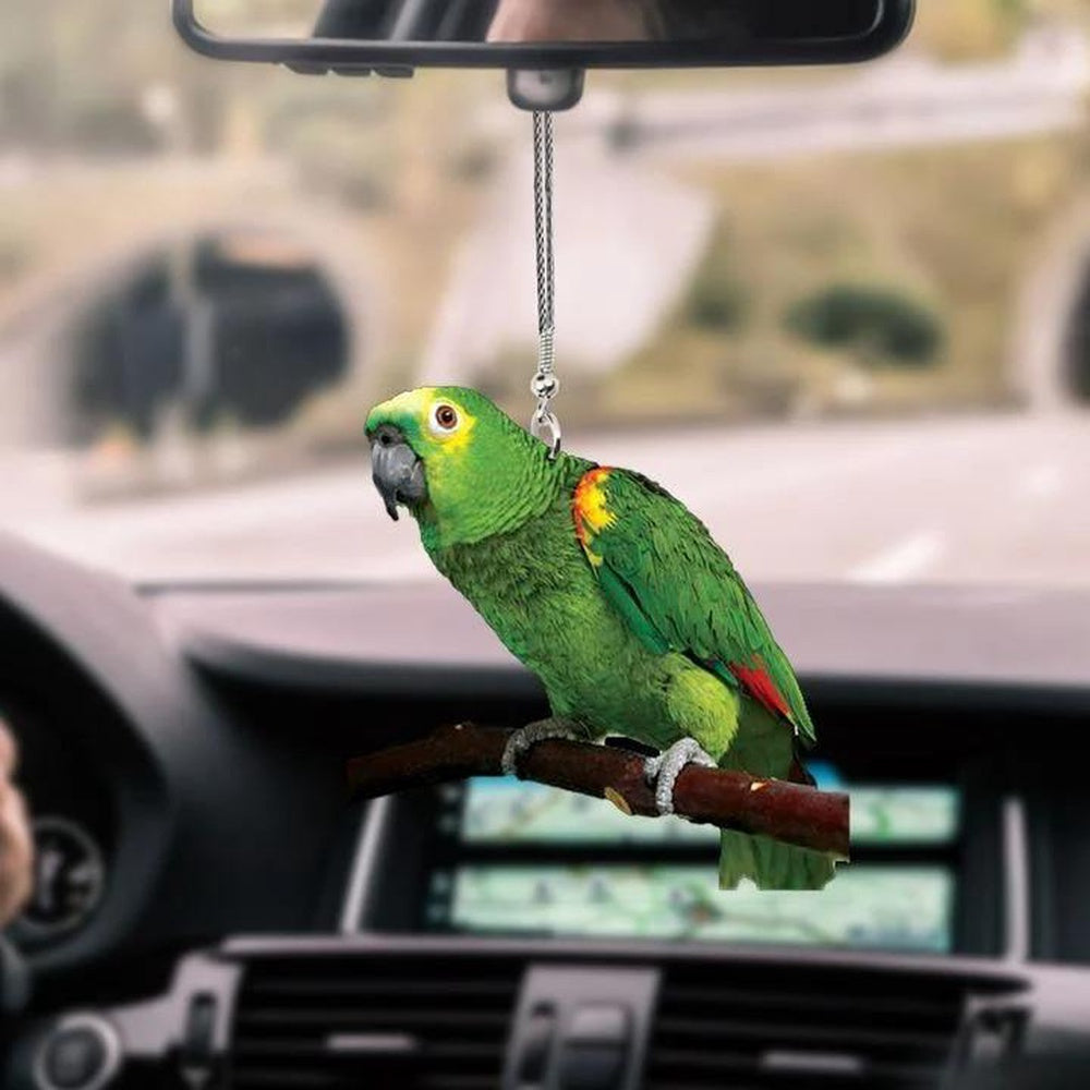 Parrot Car Ornament Parrot Green Parrot Car Hanging Ornament, Car Ornaments Christmas, Car Decorations
