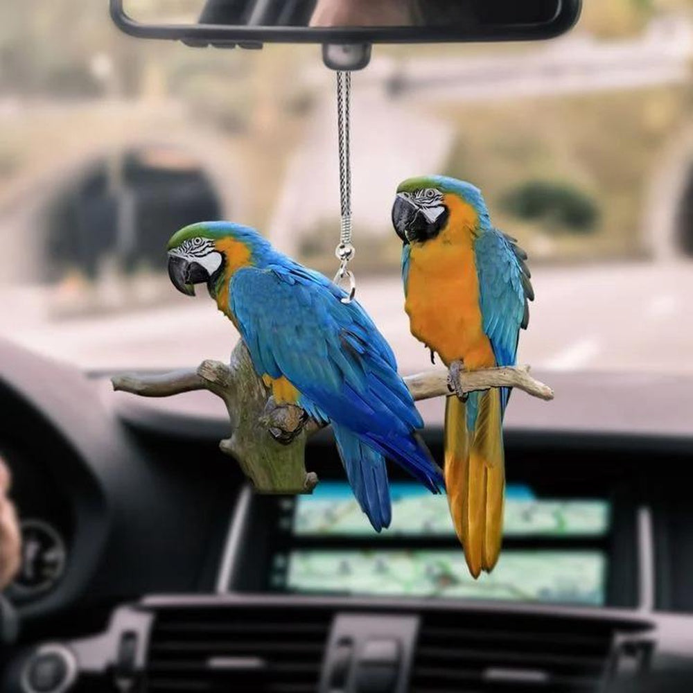Parrot Car Ornament Parrot Standing Car Hanging Ornament, Car Ornaments Christmas, Car Decorations