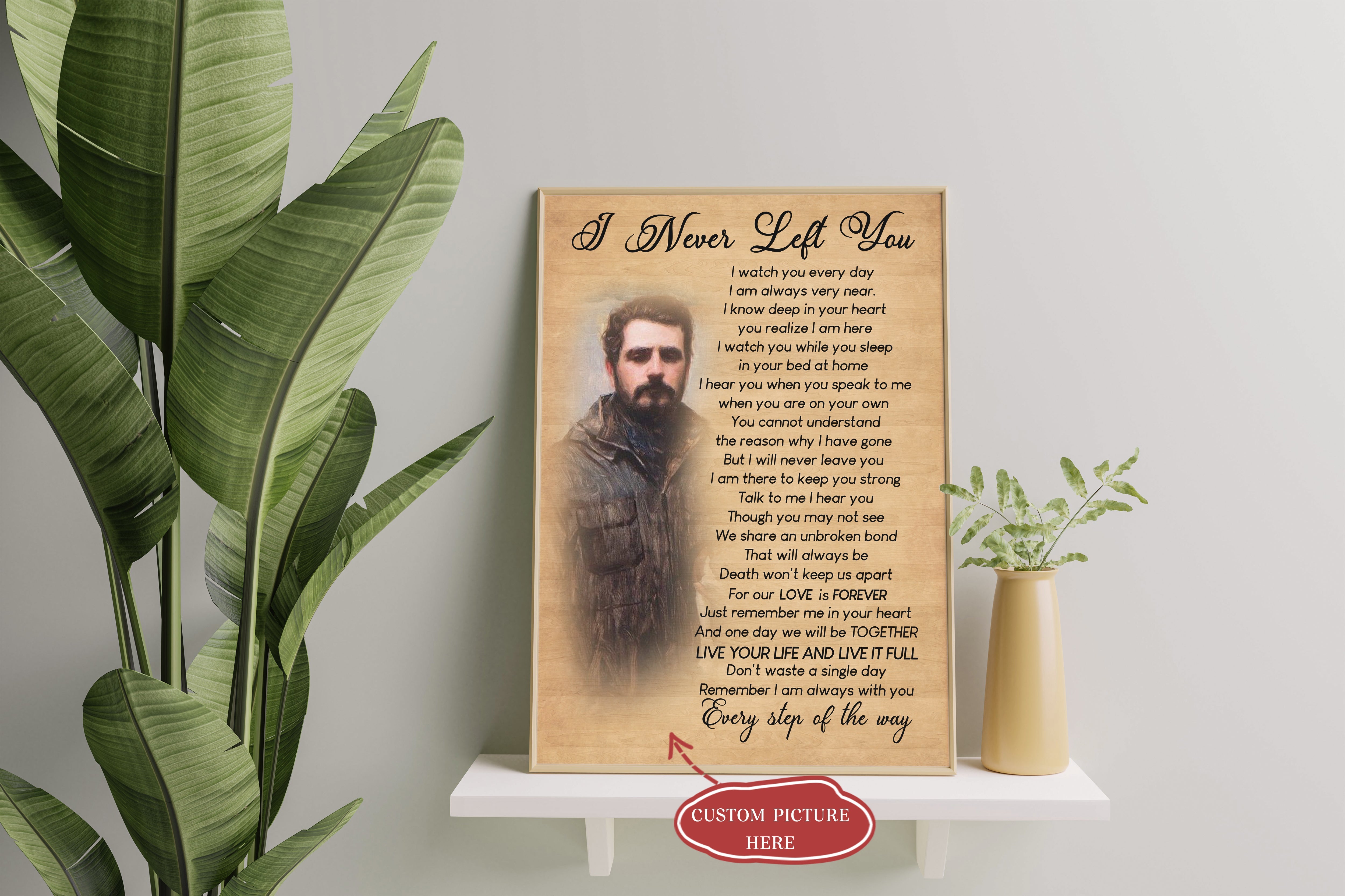 Personalized Canvas I Never Left You Wall Art Memorial Home Decor Ready To Hang Sympathy Gift For Family Mother S Day Father S Day Christmas 3 Qrxiou 1 Personalized Canvas I Never Left You Wall Art Memorial Home Decor Ready to Hang Sympathy Gift for Family Mother’s Day Father’s Day Christmas