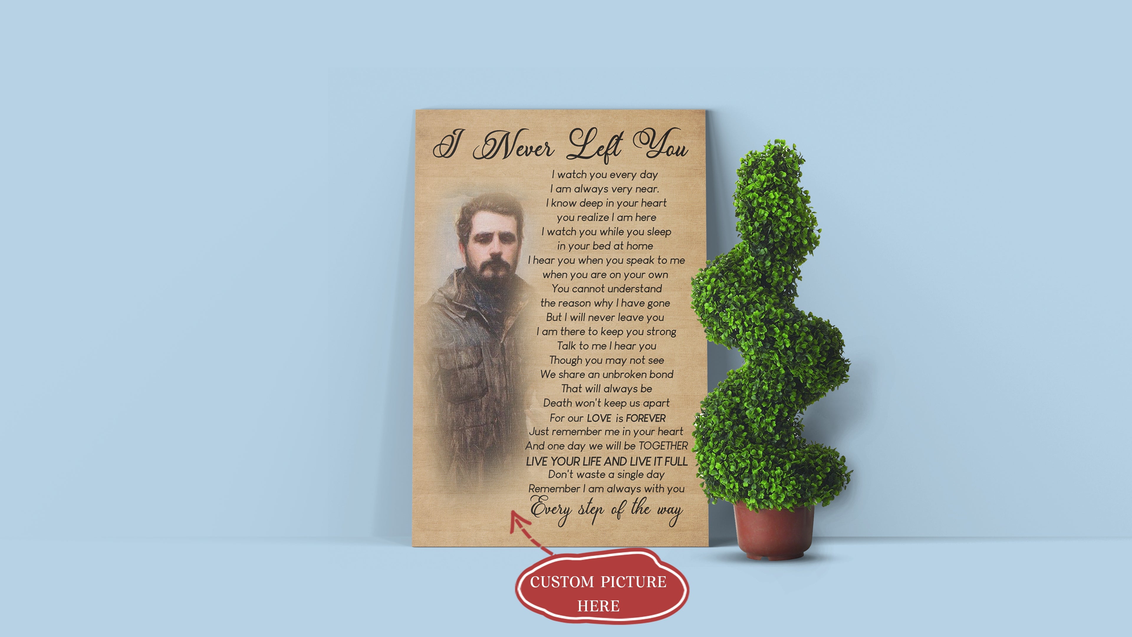 Personalized Canvas I Never Left You Wall Art Memorial Home Decor Ready To Hang Sympathy Gift For Family Mother S Day Father S Day Christmas 4 Uzjcpw 1 Personalized Canvas I Never Left You Wall Art Memorial Home Decor Ready to Hang Sympathy Gift for Family Mother’s Day Father’s Day Christmas