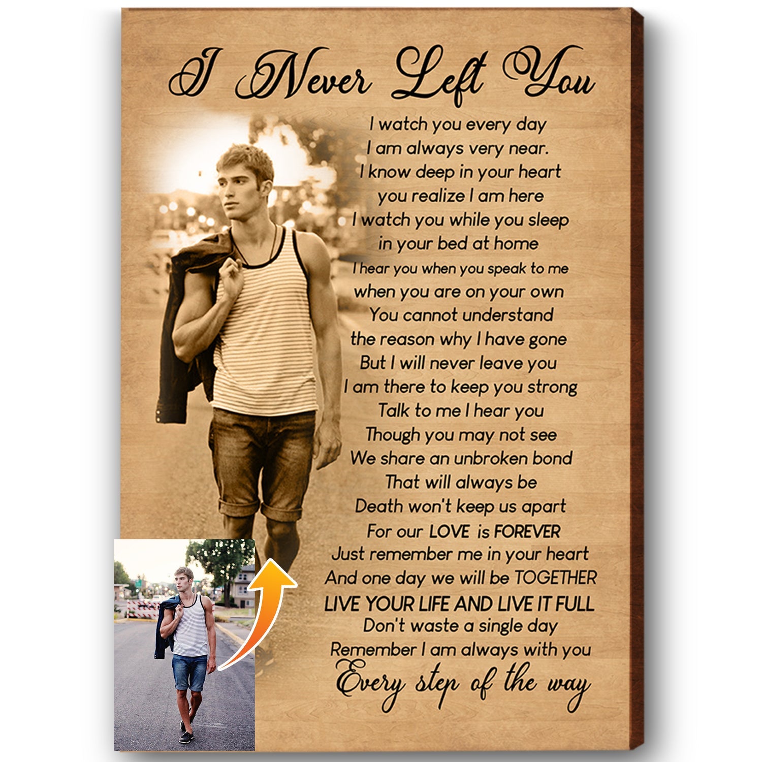 Personalized Canvas I Never Left You Wall Art Memorial Home Decor Ready To Hang Sympathy Gift For Family Mother S Day Father S Day Christmas 6 Gc8gz8 1 Personalized Canvas I Never Left You Wall Art Memorial Home Decor Ready to Hang Sympathy Gift for Family Mother’s Day Father’s Day Christmas