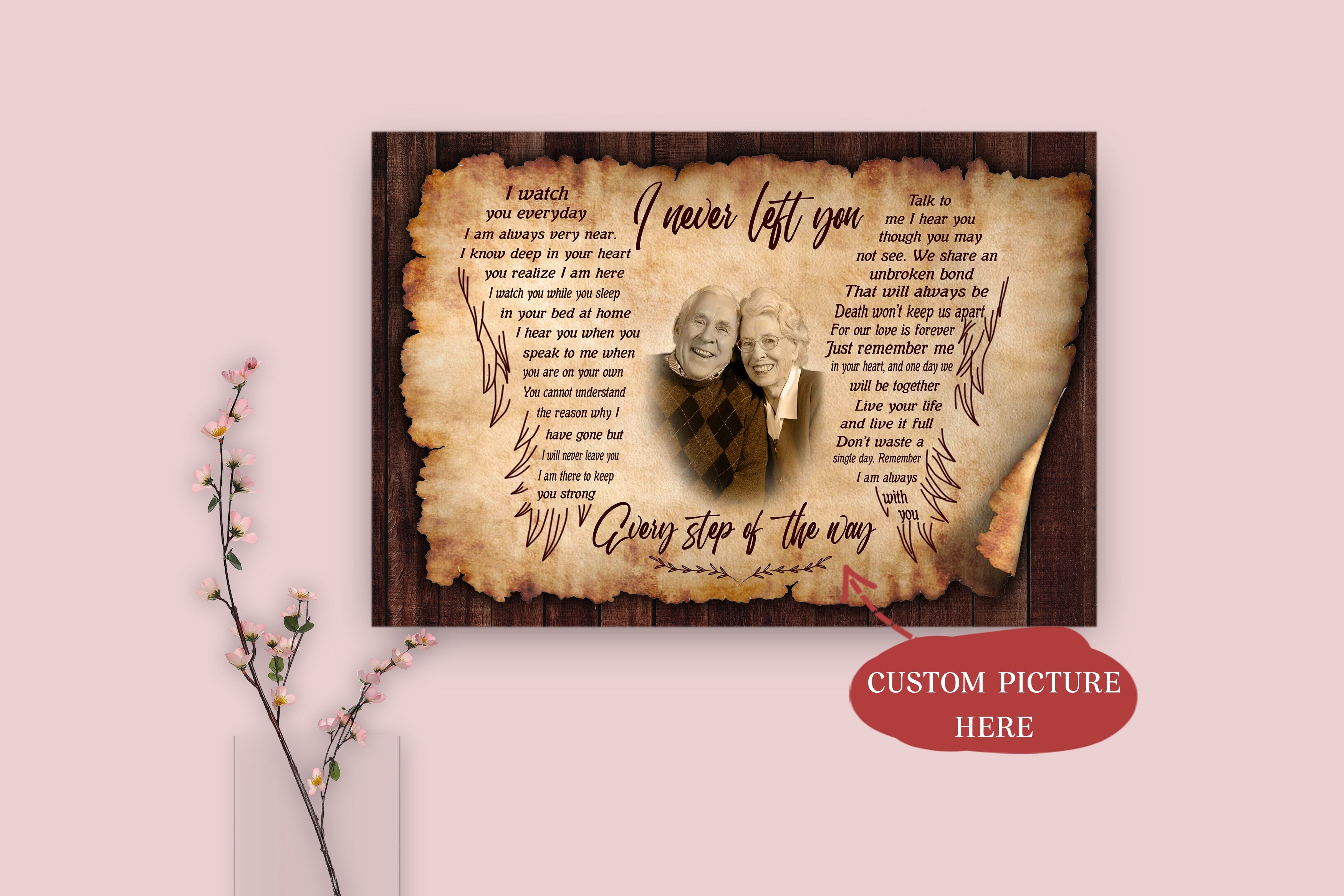 Personalized Canvas I Never Left You Wall Art Memorial Sympathy Gift For Family Home Decor Custom Ready To Hang For Father S Day Christmas New Year 3 Goz1jr 1 Personalized Canvas I Never Left You Wall Art Memorial Sympathy Gift for Family Home Decor Custom Ready to Hang for Father’s Day Christmas New Year