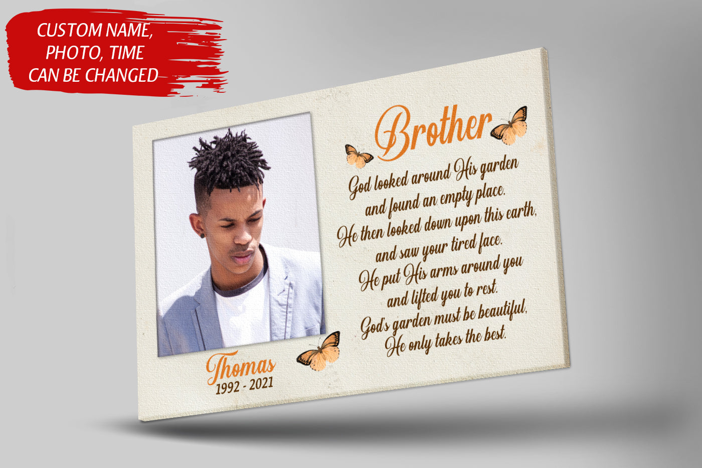 Personalized Memorial Canvas Angel Brother In Heaven Memorial Gift For Loss Of Brother In Memory Sympathy Canvas Bereavement Gift 3 Cadlpo Personalized Memorial Canvas Angel Brother In Heaven, Memorial Gift For Loss Of Brother, In Memory Sympathy Canvas, Bereavement Gift