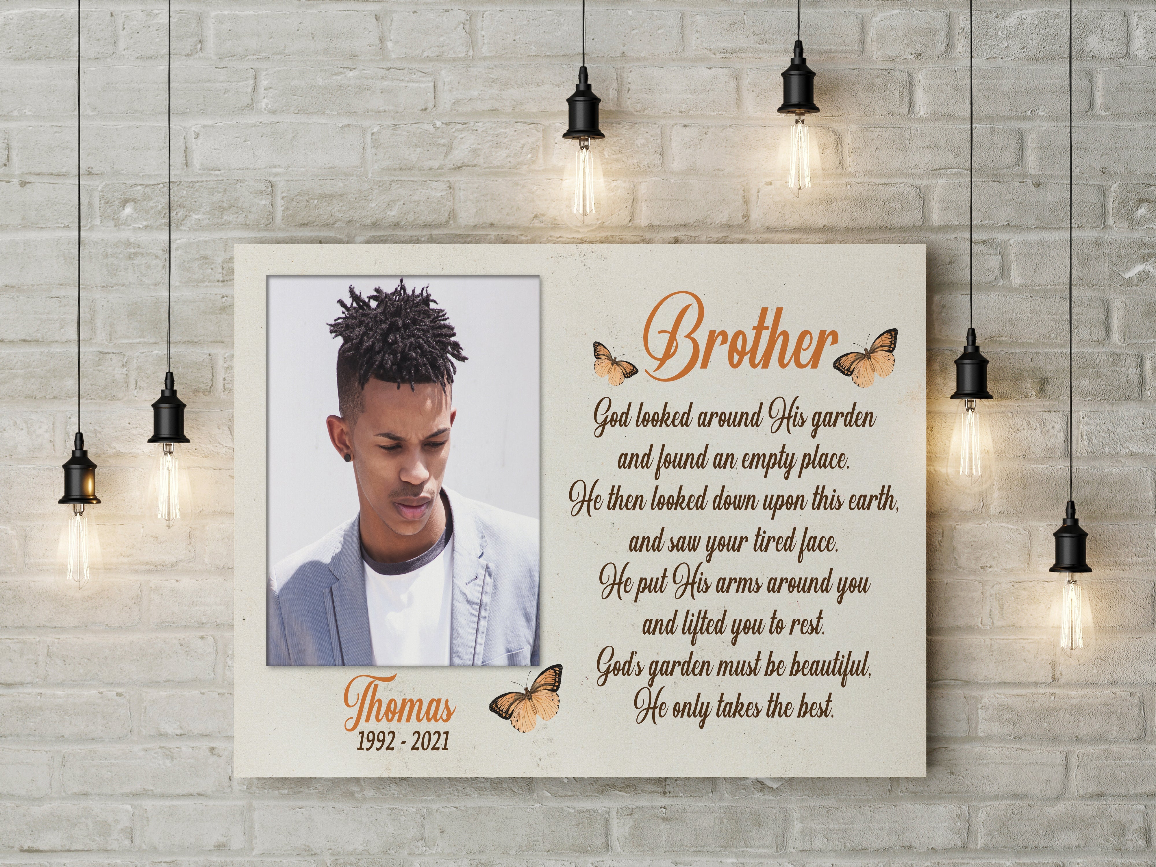 Personalized Memorial Canvas Angel Brother In Heaven Memorial Gift For Loss Of Brother In Memory Sympathy Canvas Bereavement Gift 5 Oev7dx Personalized Memorial Canvas Angel Brother In Heaven, Memorial Gift For Loss Of Brother, In Memory Sympathy Canvas, Bereavement Gift