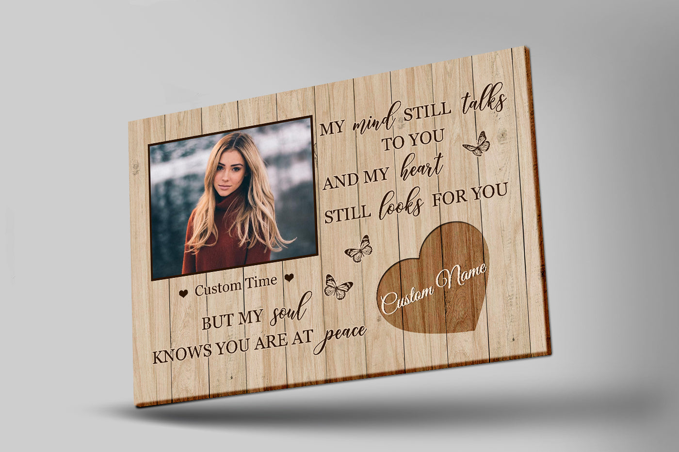 Personalized Memorial Gift For Loss Of Loved One Deepest Sympathy Gift For Loss Of Sister Daughter, Custom Canvas Print