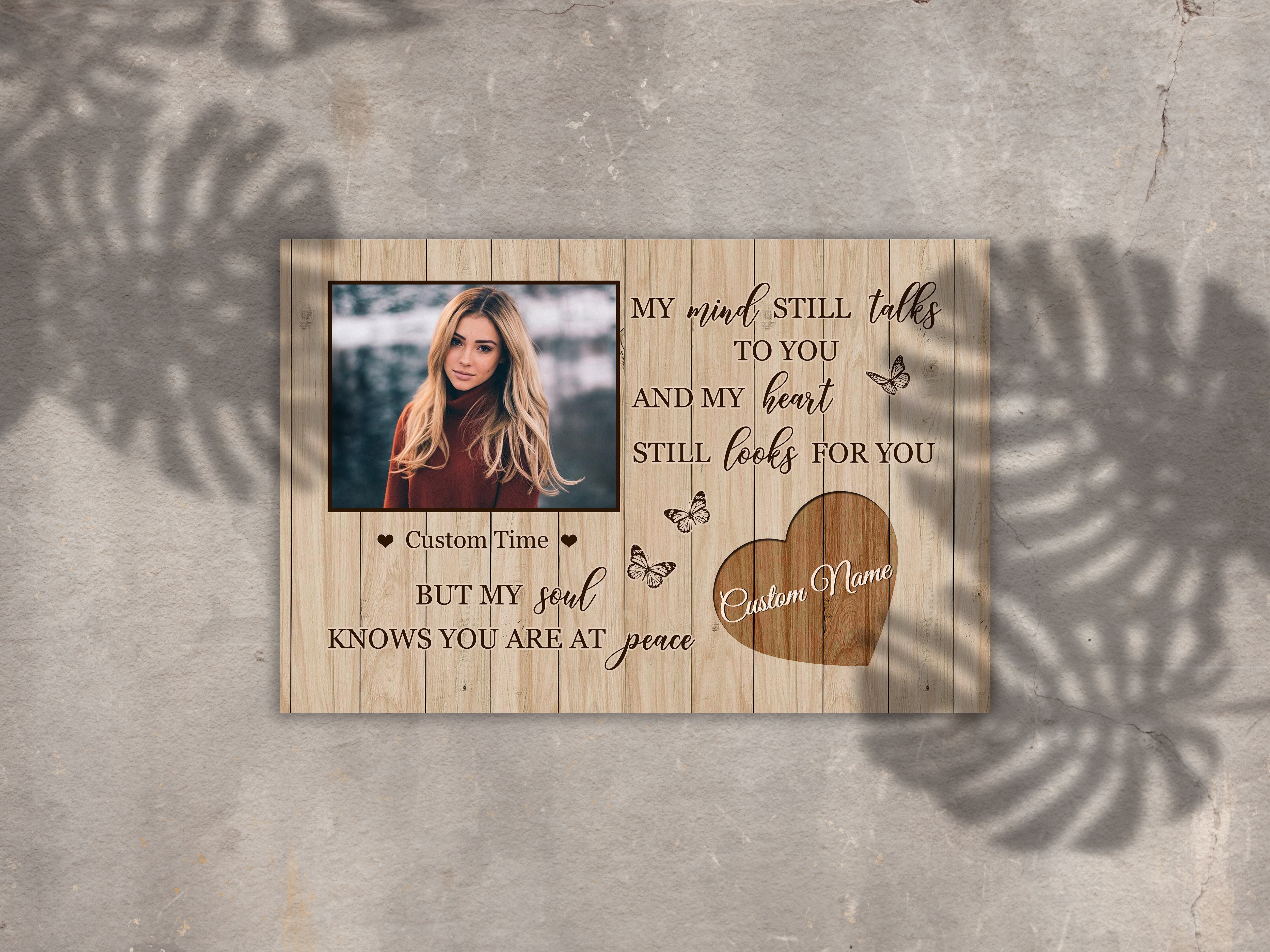 Personalized Memorial Gift For Loss Of Loved One Deepest Sympathy Gift For Loss Of Sister Daughter, Custom Canvas Print